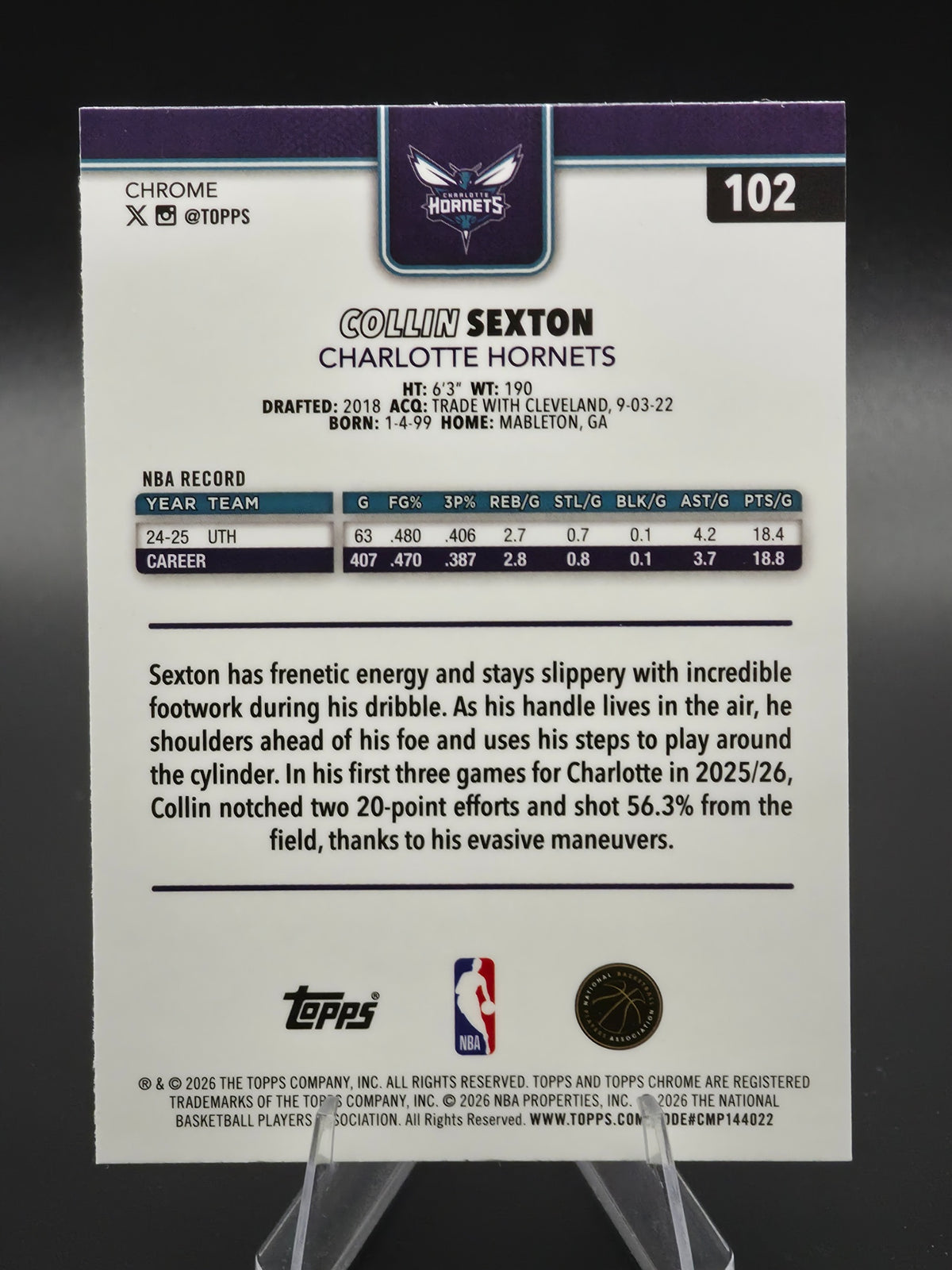 Card back photo