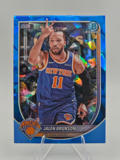 2025-26 Bowman Chrome Basketball Jalen Brunson Sapphire Refractor #BCV-62 New York Knicks