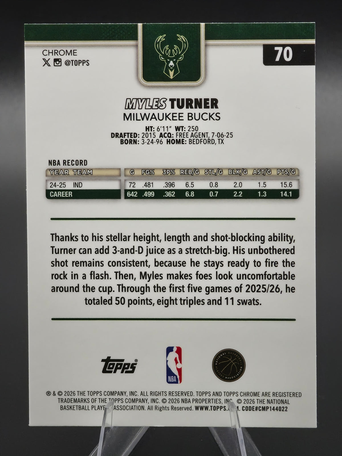 Card back photo