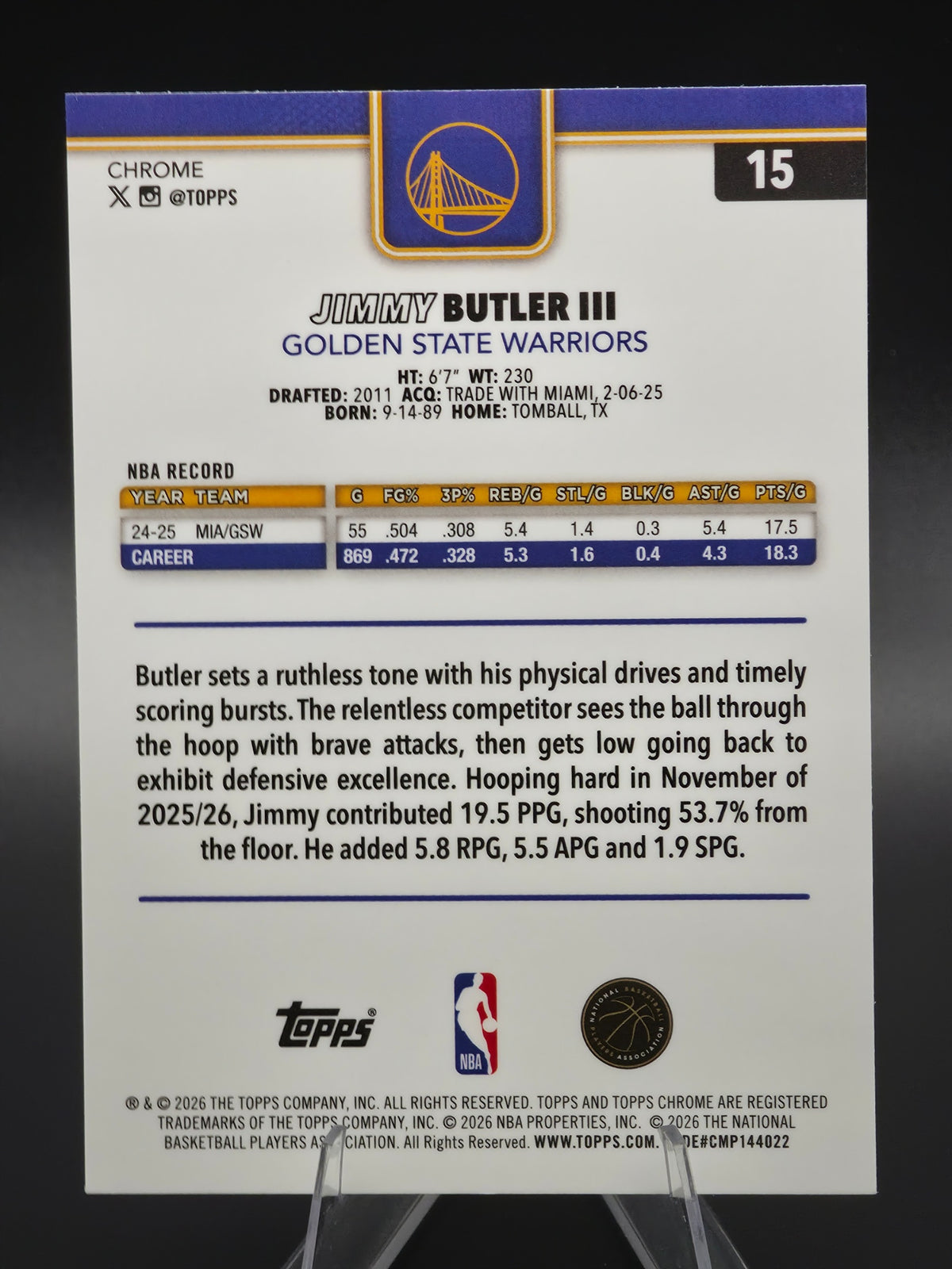 Card back photo