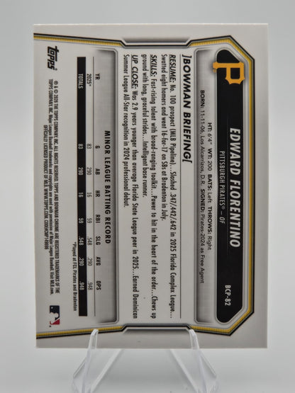 2026 Bowman Chrome 1st Bowman Edward Florentino Mojo Refractor #BCP-82 Pittsburgh Pirates