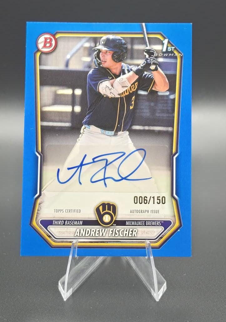 2026 Bowman Chrome 1st Bowman Andrew Fischer Autograph 006/150 #BPA-AF Milwaukee Brewers