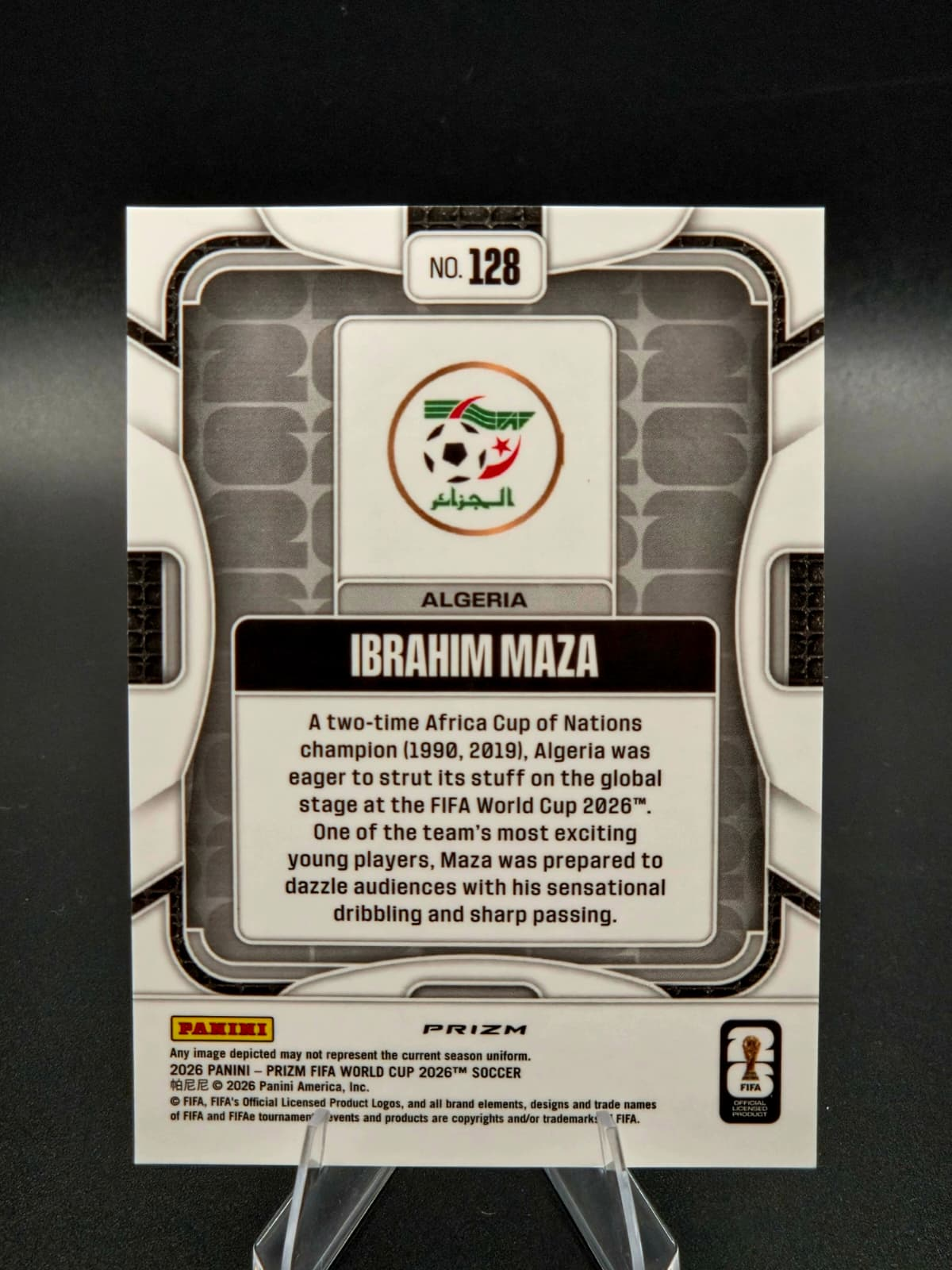 2026 Panini Prizm FIFA World Cup Ibrahim Maza Silver Pandora Rookie #128 Algeria