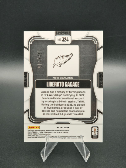 2026 Panini Prizm FIFA World Cup Liberato Cacace Orange Pandora 172/215 #324 New Zealand