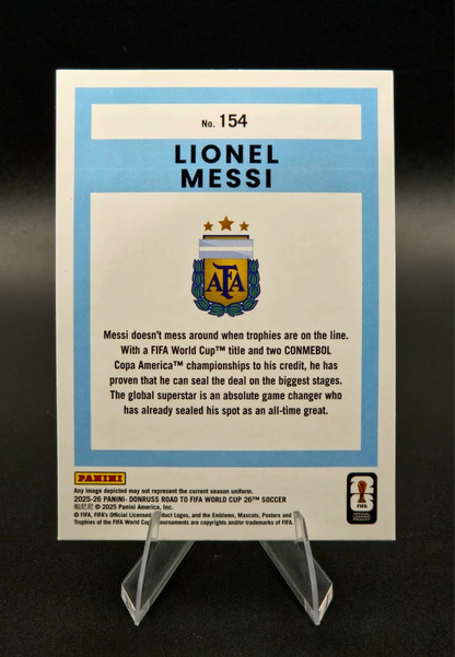 2025-26 Panini Donruss Road to FIFA World Cup 26 Lionel Messi #154 Argentina