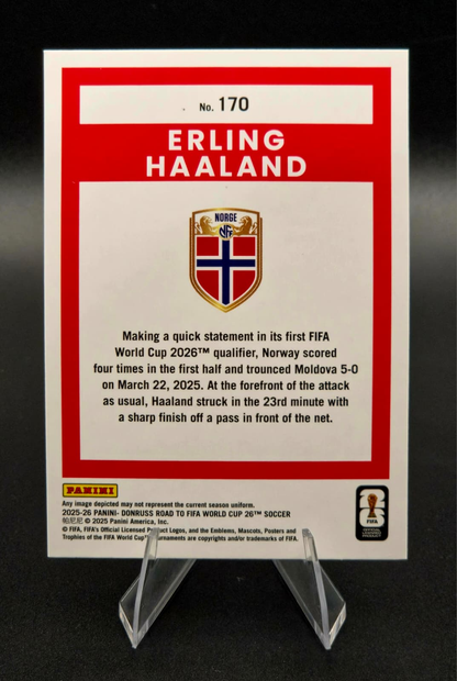 2025-26 Panini Donruss Road to FIFA World Cup 26 Erling Haaland #170 Norway