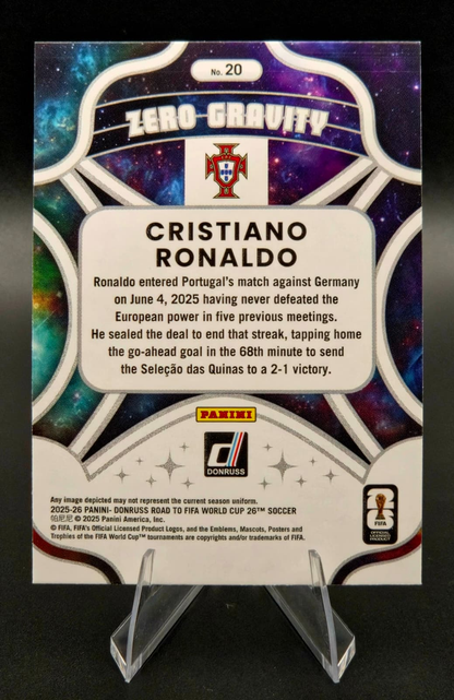 2025-26 Panini Donruss Road to FIFA World Cup 26 Cristiano Ronaldo Zero-Gravity #20 Portugal