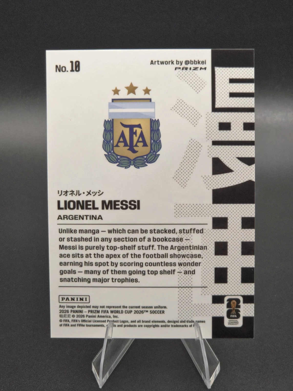 2026 Panini Prizm FIFA World Cup Lionel Messi Manga SSP #10 Argentina