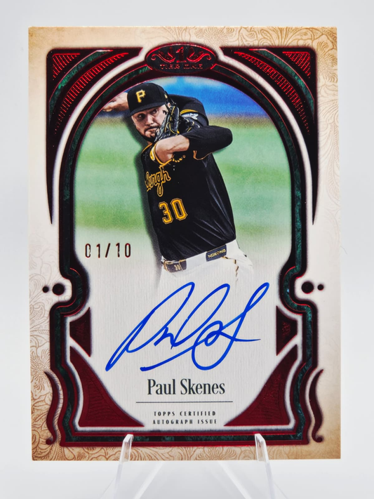 2026 Topps Tier One Paul Skenes Tier One Talent Autograph 01/10 #TITA-PS Pittsburgh Pirates