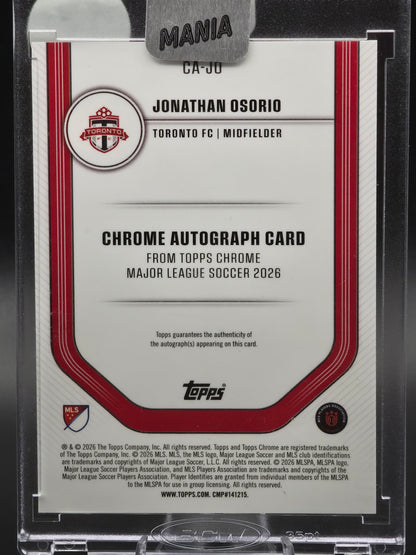 2026 Topps Chrome MLS Jonathan Osorio Red White & Blue Wave Refractor Autograph 23/50 #CA-JO Toronto FC