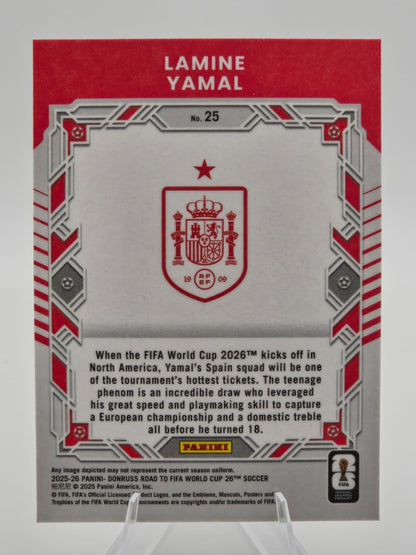 2025-26 Panini Donruss Road to FIFA World Cup 26 Lamine Yamal Elite Series #25 Spain